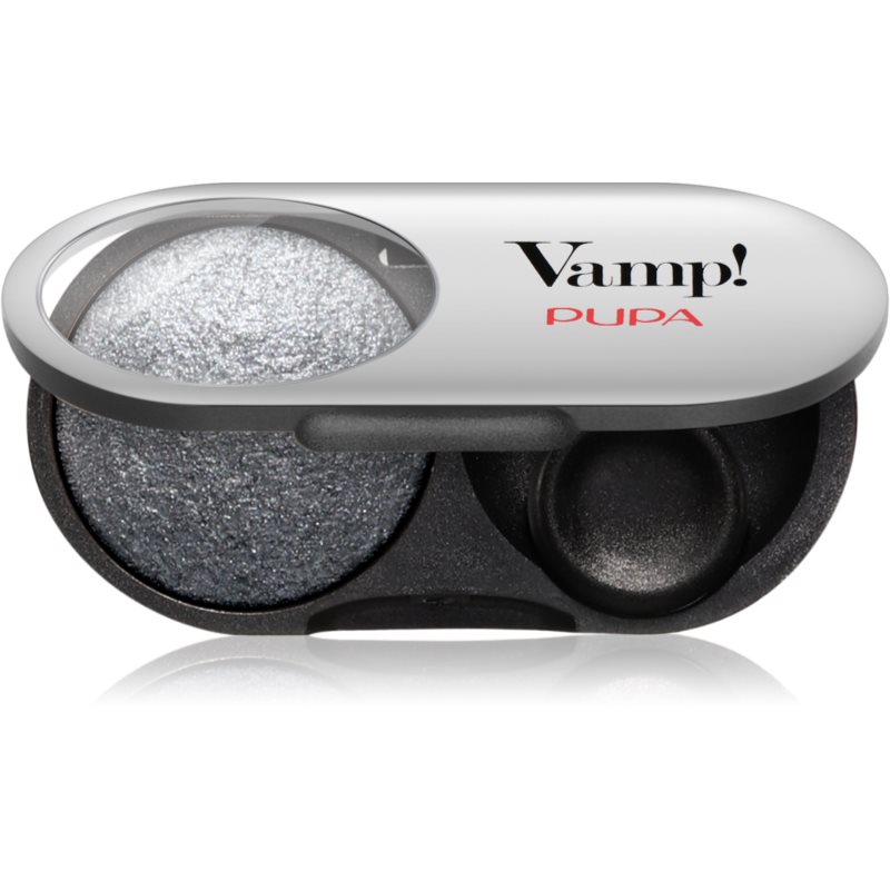 PUPA Milano Vamp! Radiant Baked Eyeshadow dlhotrvajúce žiarivé očné tiene odtieň 308 Anthracite Grey - WET & DRY 1 g