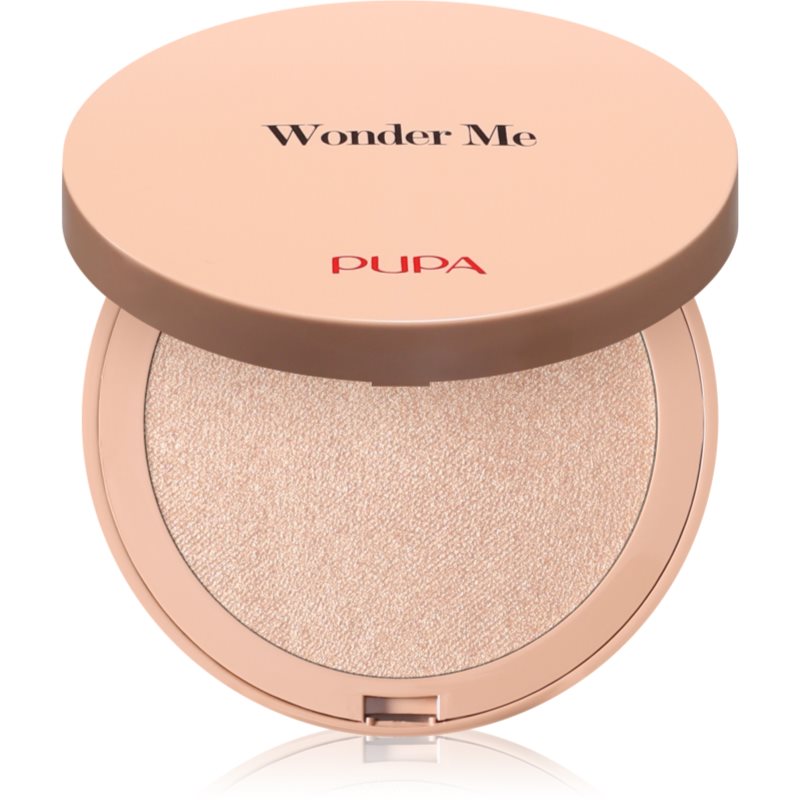 PUPA Milano Wonder Me Glow kompaktný púdrový rozjasňovač odtieň 102 - Pure Gold 7.5 g