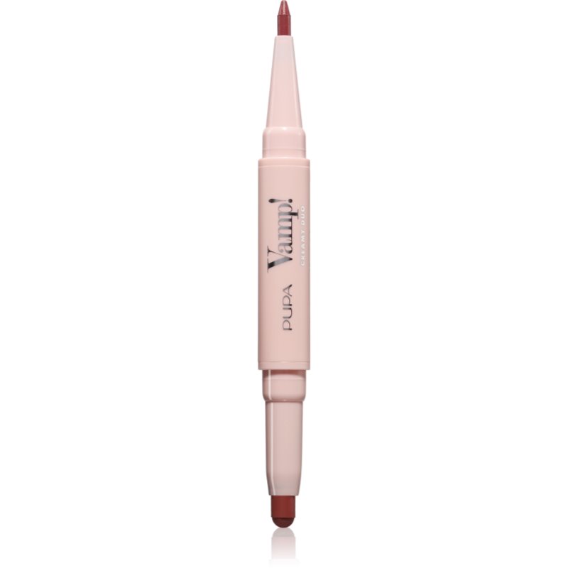 PUPA Milano Vamp! Creamy Duo šminka in svinčnik za ustnice 2 v 1 odtenek 017 Timeless Rose 0.8 g