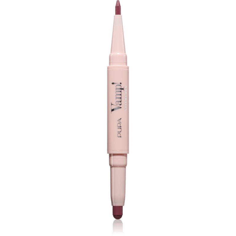 PUPA Milano Vamp! Creamy Duo šminka in svinčnik za ustnice 2 v 1 odtenek 018 Mauve Rose 0.8 g