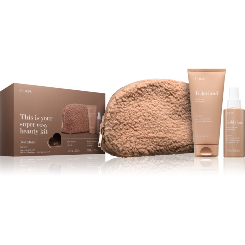 PUPA Milano Teddyland Kit dárková sada pro ženy Milk and Coffee Beans 1 ks