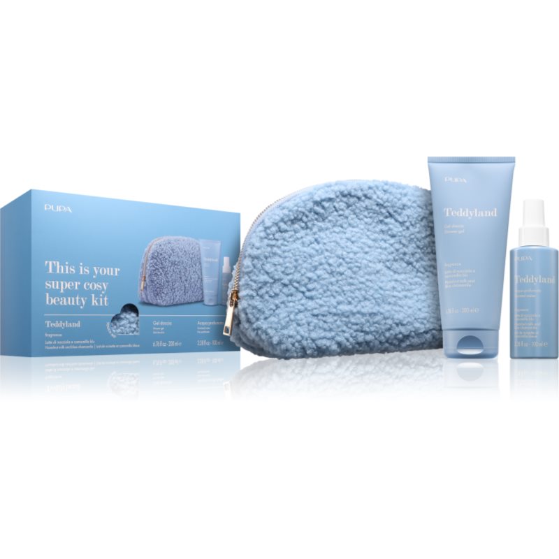 PUPA Milano Teddyland Kit dárková sada pro ženy Hazelnut Milk and Blue Chamomille 1 ks