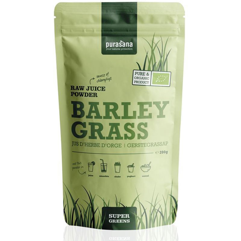 Purasana Barley Grass Raw Juice Powder BIO prírodný antioxidant v BIO kvalite 200 g