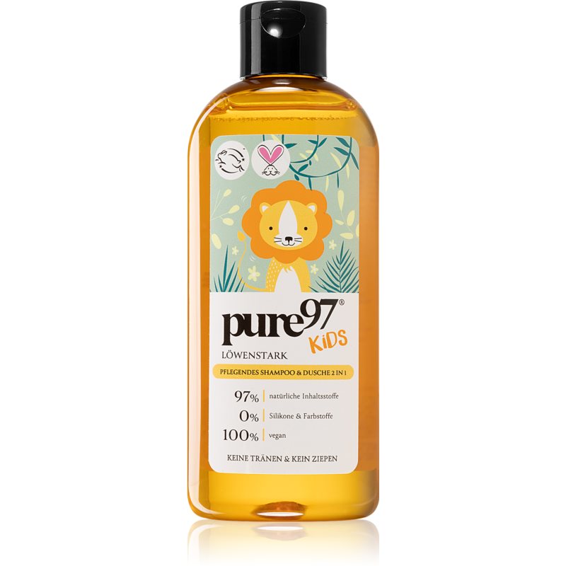 pure97 Kids Löwenstark shampoo e doccia gel 2 in 1 per bambini 250 ml