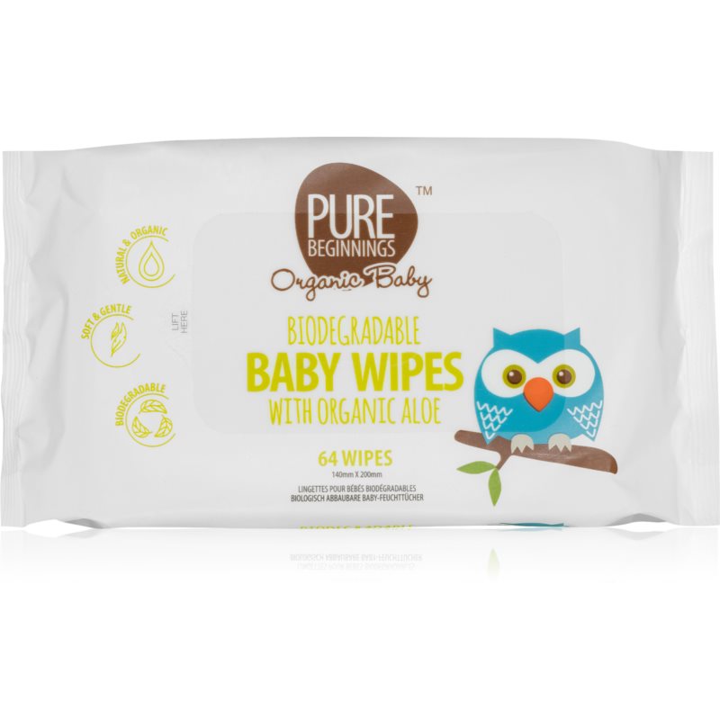 Pure Beginnings Organic Baby вологі серветки для дітей 64 кс