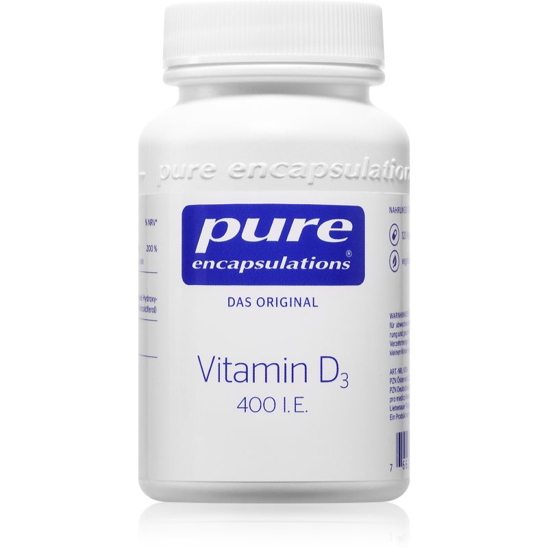 Pure Encapsulations Vitamin D3 400 I.E. Kapseln zur Unterstützung der Knochen- und Zahngesundheit 120 KAP
