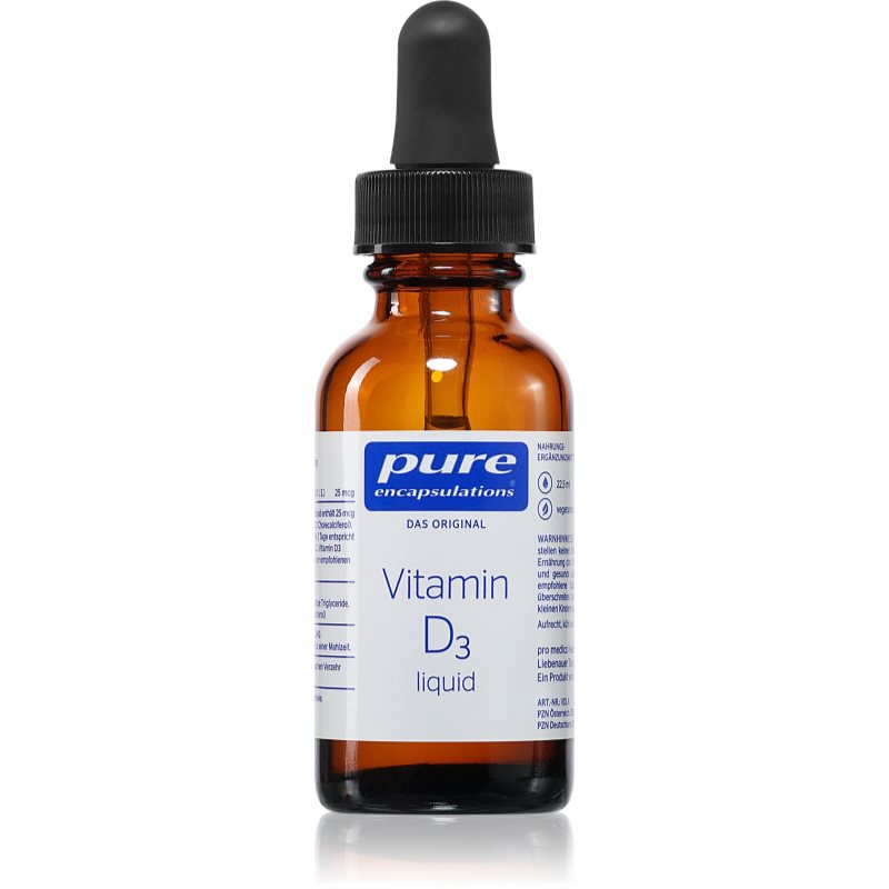 Pure Encapsulations Vitamin D3 liquid Tropfen für gesunde Knochen und Zähne 22,5 ml