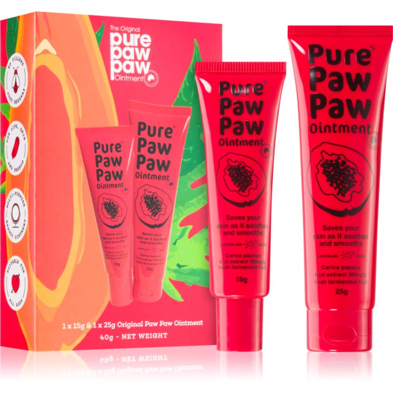 Pure Paw Paw Original Moisturising Balm For Lips And Dry Areas (gift Set)
