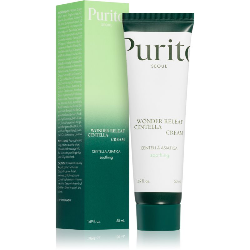 Purito Wonder Releaf Centella Cream obnavljajuća hranjiva krema za lice s umirujućim djelovanjem 50 ml