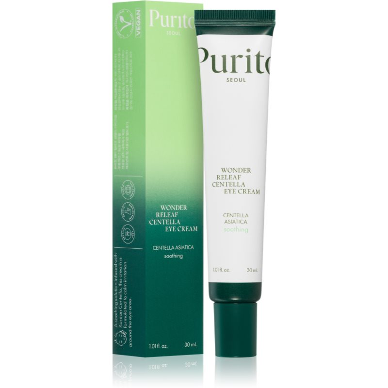 Purito Wonder Releaf Centella Eye Cream krema za oči za hidrataciju i zaglađivanje s umirujućim djelovanjem 30 ml