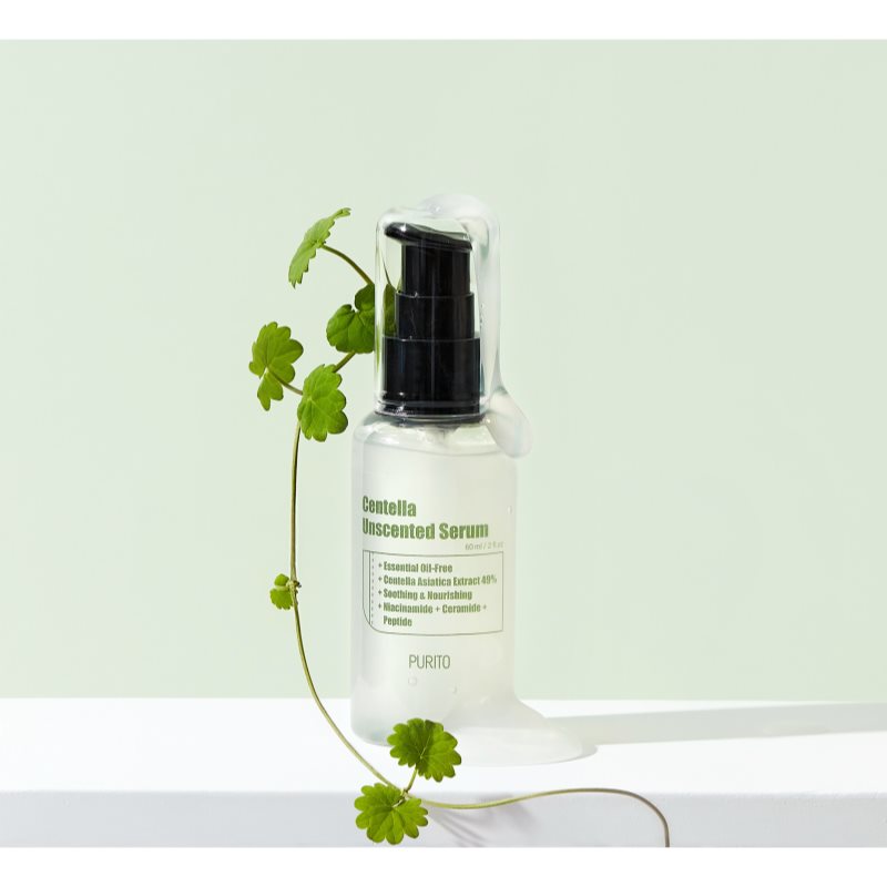 Purito Wonder Releaf Centella Serum Unscented regenerirajući serum za lice za smirenje i jačanje osjetljive kože lica 60 ml