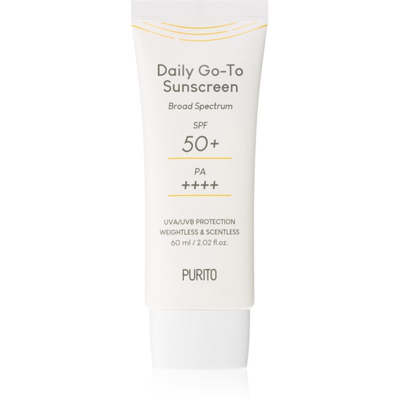 Purito Daily Go-To Sunscreen lengvos tekstūros apsauginis drėkinamasis kremas SPF 50+ 60 ml