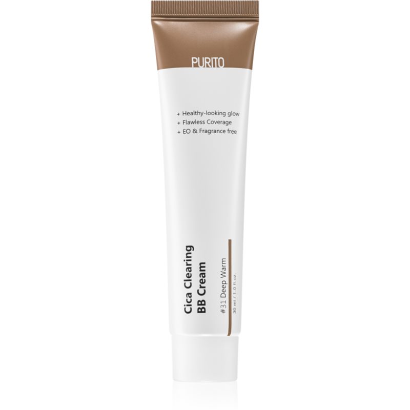 Purito Cica Clearing BB Cream With UVA And UVB Filters Shade 31 Deep Warm 30 Ml