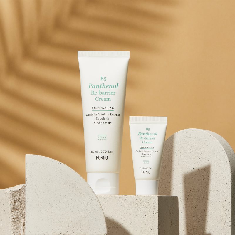 Purito B5 Panthenol Re-barrier Cream crema de hidratación profunda con efectos calmantes 80 ml