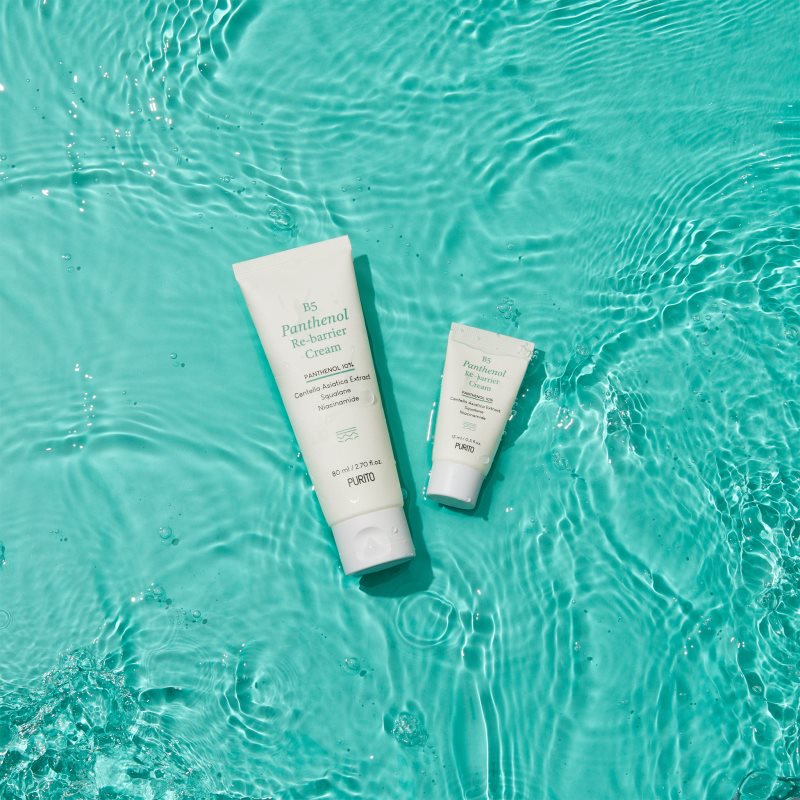 Purito B5 Panthenol Re-barrier Cream crema de hidratación profunda con efectos calmantes 80 ml