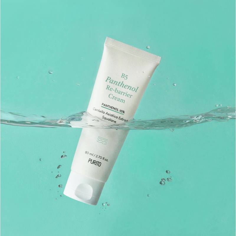 Purito B5 Panthenol Re-barrier Cream crema de hidratación profunda con efectos calmantes 80 ml