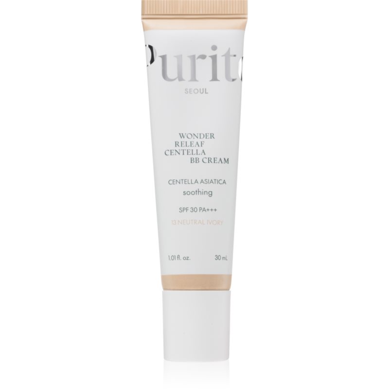 Purito Wonder Releaf Centella BB Cream rozjasňující BB krém se zklidňujícím účinkem odstín 13 Neutral Ivory 30 ml