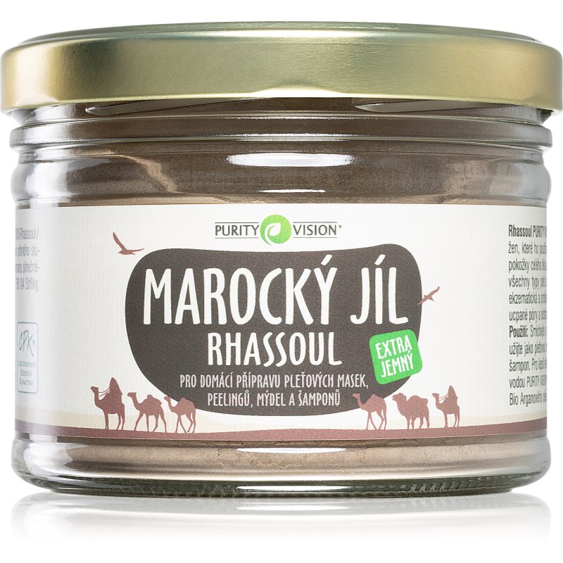 Purity Vision Rhassoul Moroccan clay for making face masks, scrubs, soaps and shampoos 450 g
