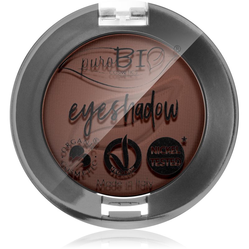 puroBIO Cosmetics Compact Eyeshadows akių šešėliai atspalvis 03 Brown 2,5 g