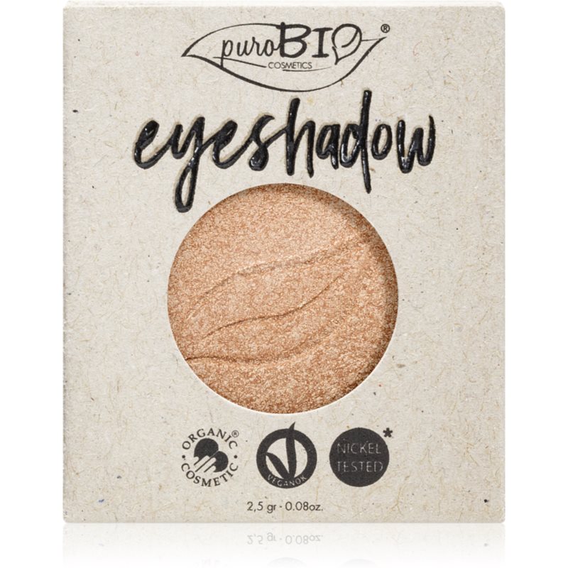 puroBIO Cosmetics Compact Eyeshadows akių šešėliai užpildas atspalvis 01 Champagne 2,5 g