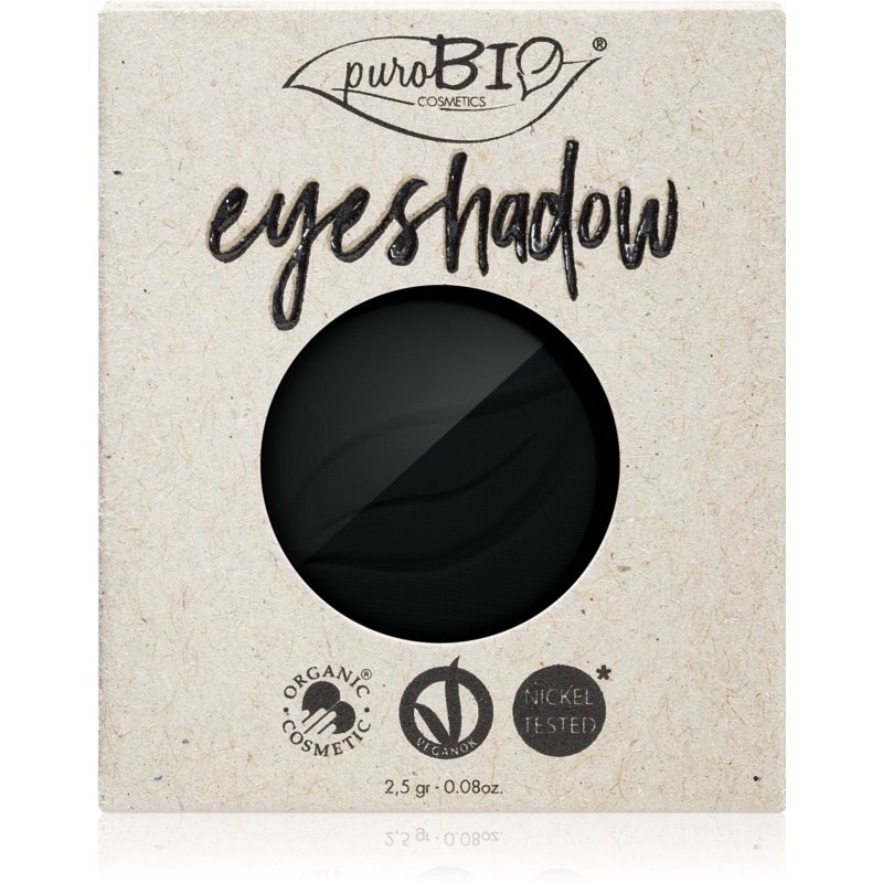puroBIO Cosmetics Compact Eyeshadows akių šešėliai užpildas atspalvis 04 Black 2,5 g