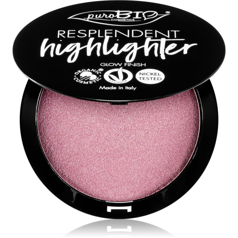 PuroBIO Cosmetics Resplendent Highlighter кремовий хайлайтер відтінок 02 Pink 9 гр