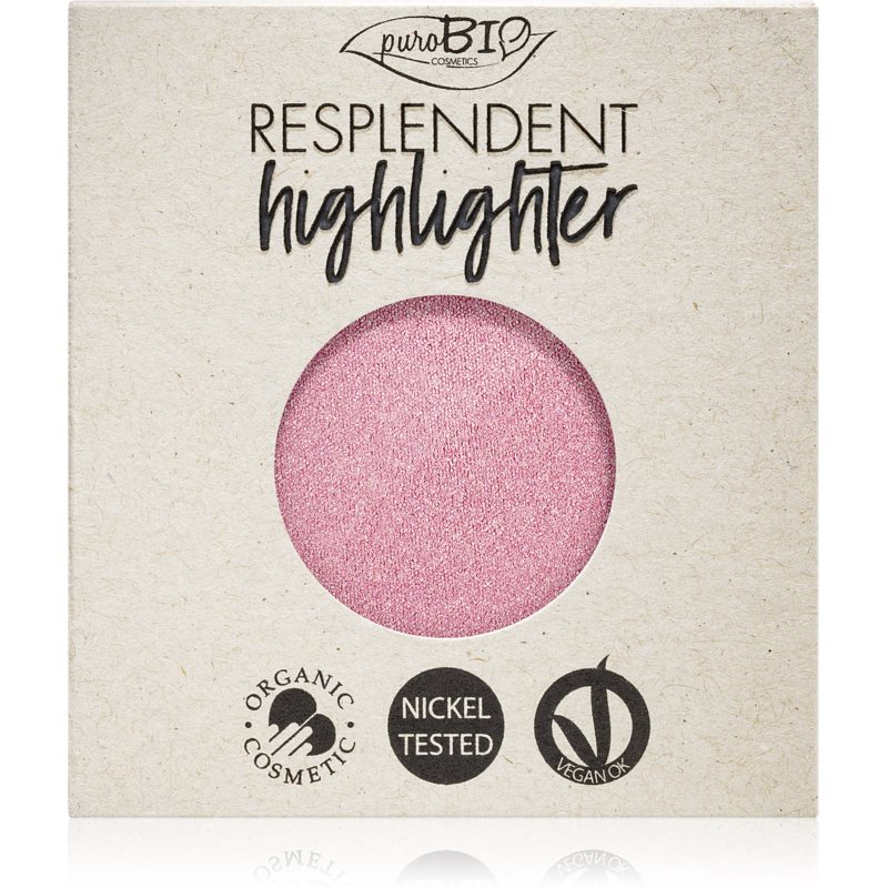 PuroBIO Cosmetics Resplendent Highlighter кремовий хайлайтер змінне наповнення відтінок 02 Pink 9 гр