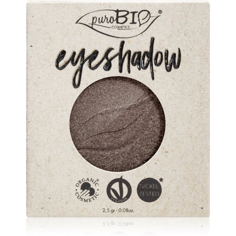 puroBIO Cosmetics Compact Eyeshadows akių šešėliai užpildas atspalvis 19 Intense Gray 2,5 g
