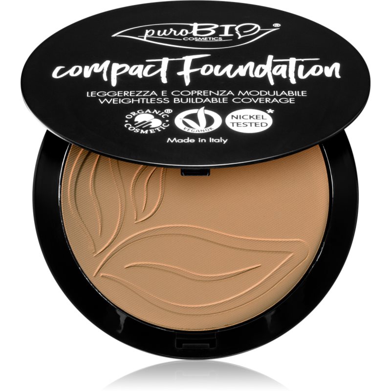 puroBIO Cosmetics Compact Foundation compact powder foundation SPF 10 shade 04 9 g
