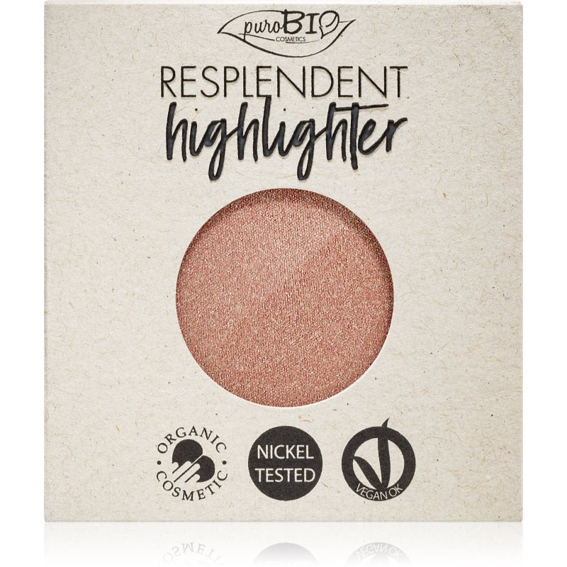 puroBIO Cosmetics Resplendent Highlighter krémový rozjasňovač náhradná náplň odtieň 04 Pink Gold 9 g