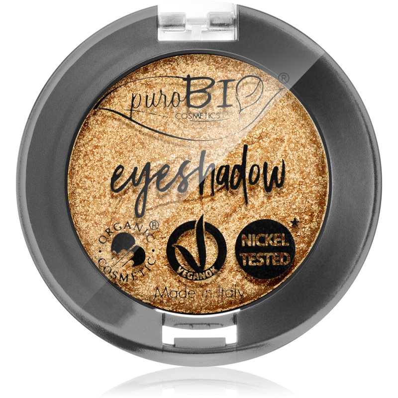 puroBIO Cosmetics Compact Eyeshadows akių šešėliai atspalvis 24 Gold 2,5 g