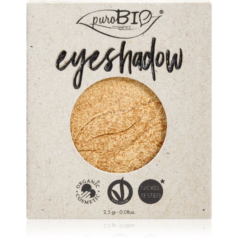 E-shop puroBIO Cosmetics Compact Eyeshadows oční stíny náhradní náplň odstín 24 Gold 2,5 g