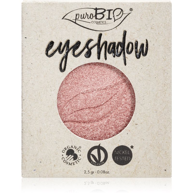 puroBIO Cosmetics Compact Eyeshadows akių šešėliai užpildas atspalvis 25 Pink 2,5 g