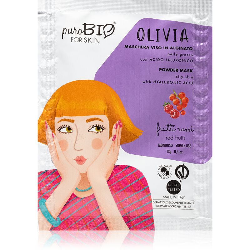 puroBIO Cosmetics Olivia Red Fruits zlupovacia maska v prášku 13 g