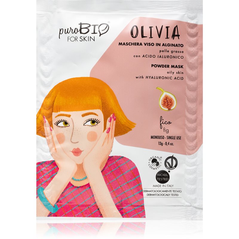 puroBIO Cosmetics Olivia Fig zlupovacia maska v prášku 13 g