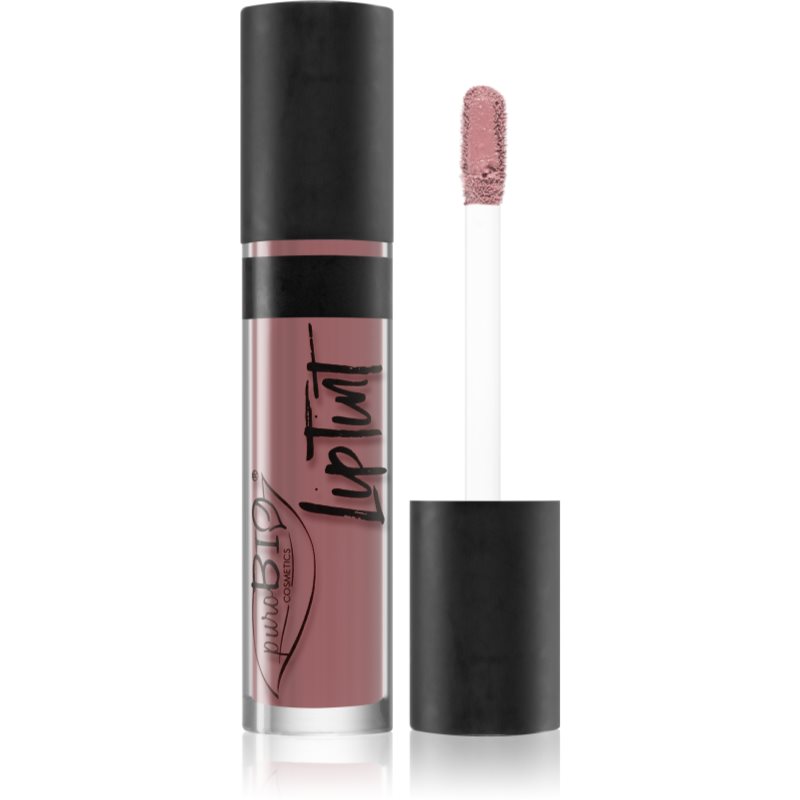 puroBIO Cosmetics Lip Tint matt folyékony állagú ajakrúzs árnyalat 04 Cold Pink 4,8 ml