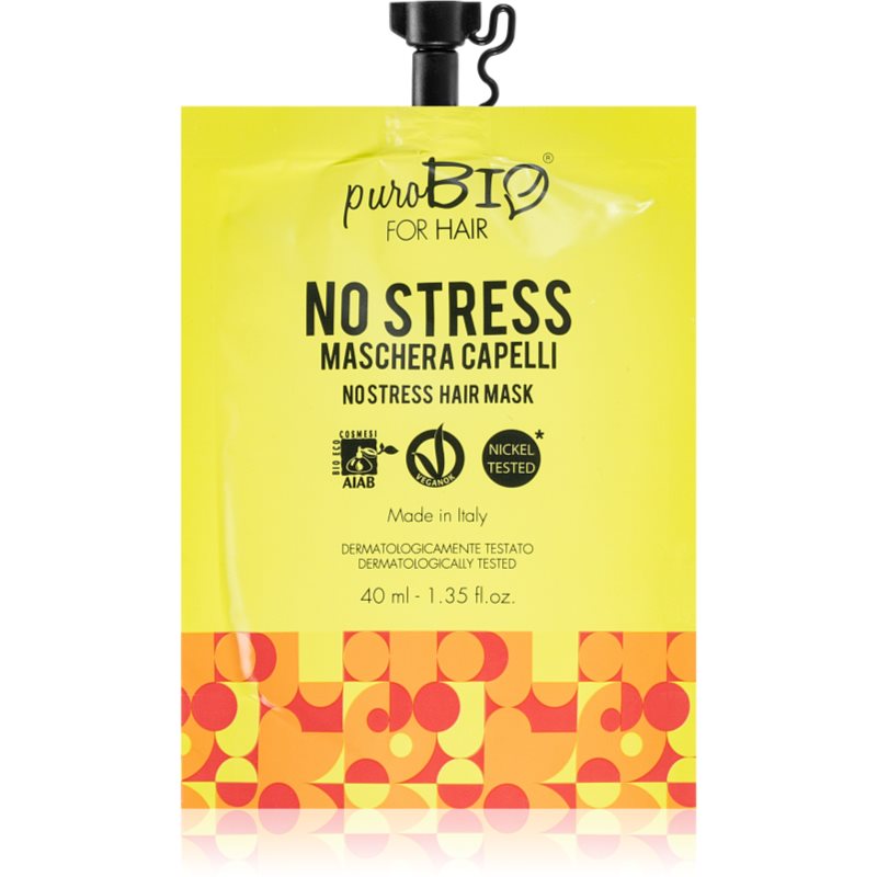 PuroBIO Cosmetics No Stress Revitalising Hair Mask 40 Ml