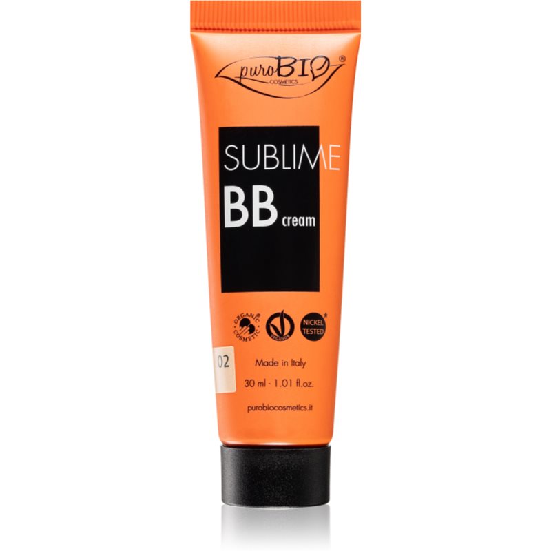 puroBIO Cosmetics Sublime BB Cream hydratační BB krém odstín 02 30 ml