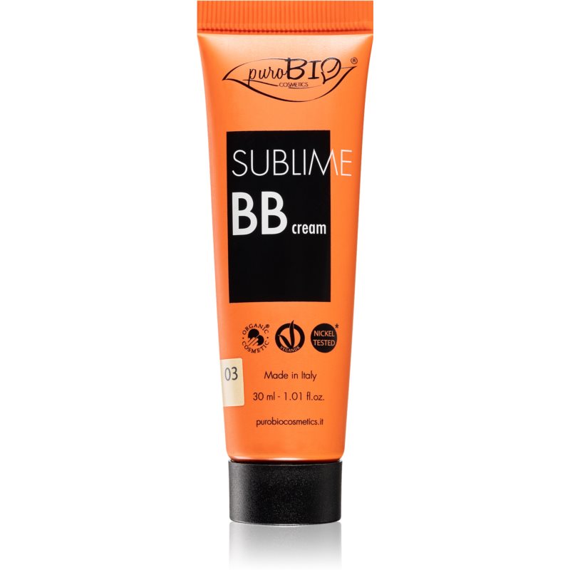 PuroBIO Cosmetics Sublime BB Cream зволожуючий ВВ крем відтінок 03 30 мл
