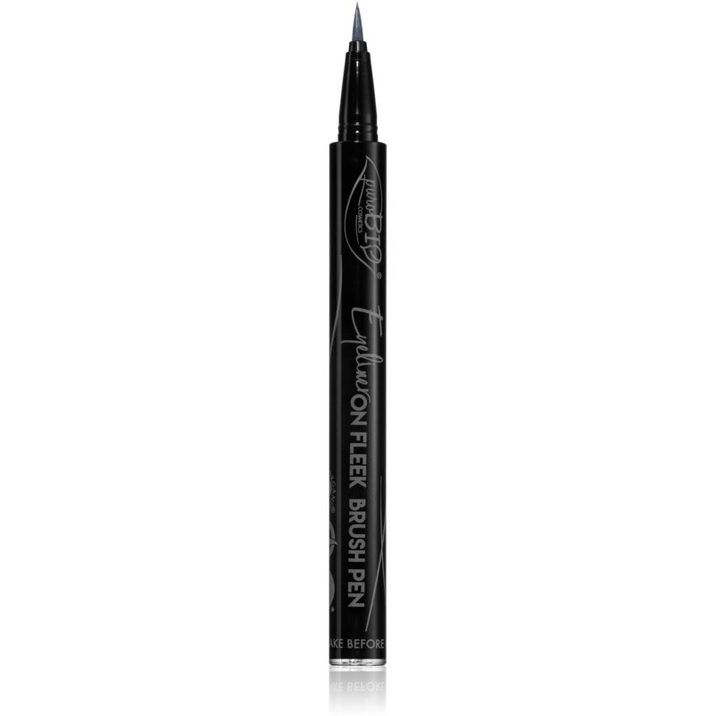 puroBIO Cosmetics On Fleek Brush Pen tekuté očné linky v pere 0,69 ml
