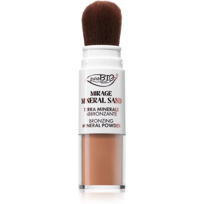 puroBIO Cosmetics Mirage Mineral Sand mineraaliaurinkopuuteri kasvoille ja vartalolle sävy 3.5 g