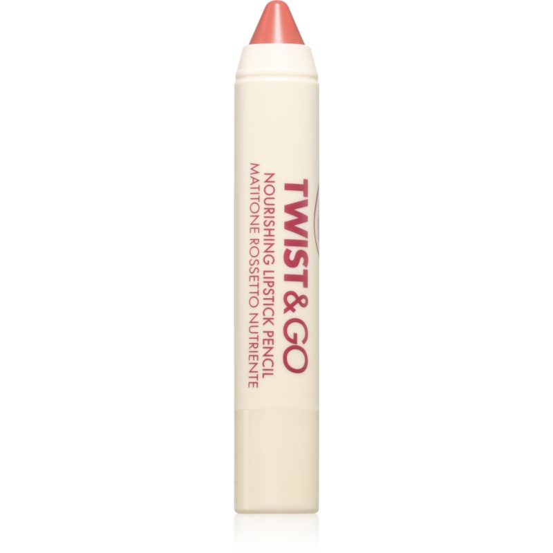 puroBIO Cosmetics Twist&Go vyživující rtěnka v tužce odstín Peach nude 2.9 g