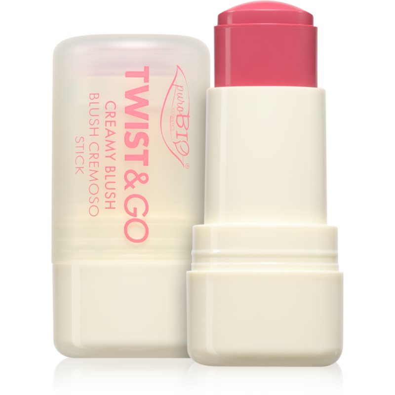 puroBIO Cosmetics Twist&Go Creme-Rouge in der Form eines Stiftes Farbton 04 Strawberry 5 g