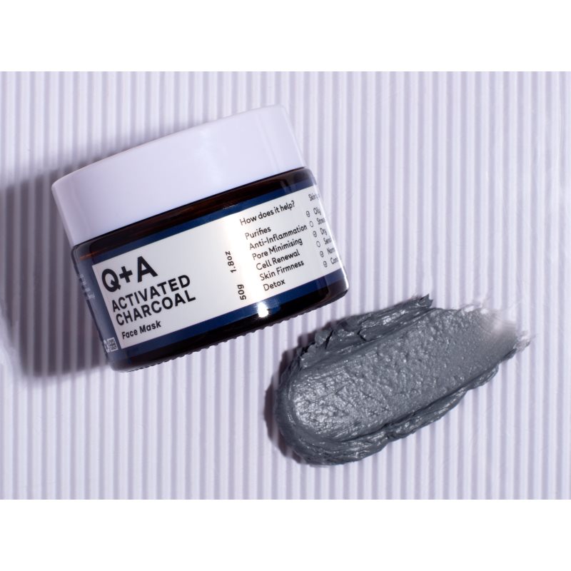 Q+A Activated Charcoal Detoxifying Skin Mask With Activated Charcoal 50 G