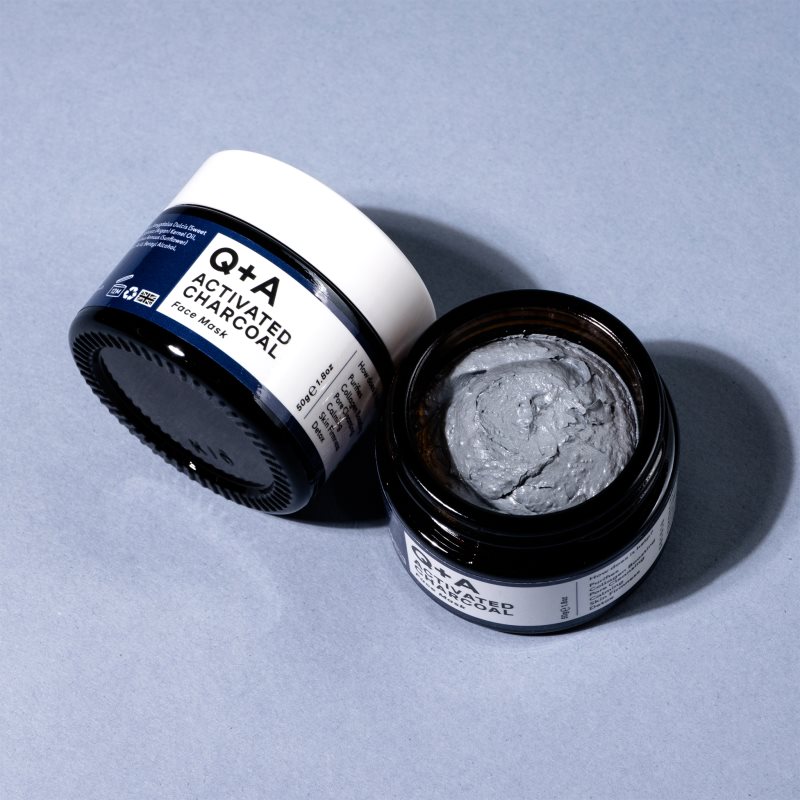 Q+A Activated Charcoal Detoxifying Skin Mask With Activated Charcoal 50 G