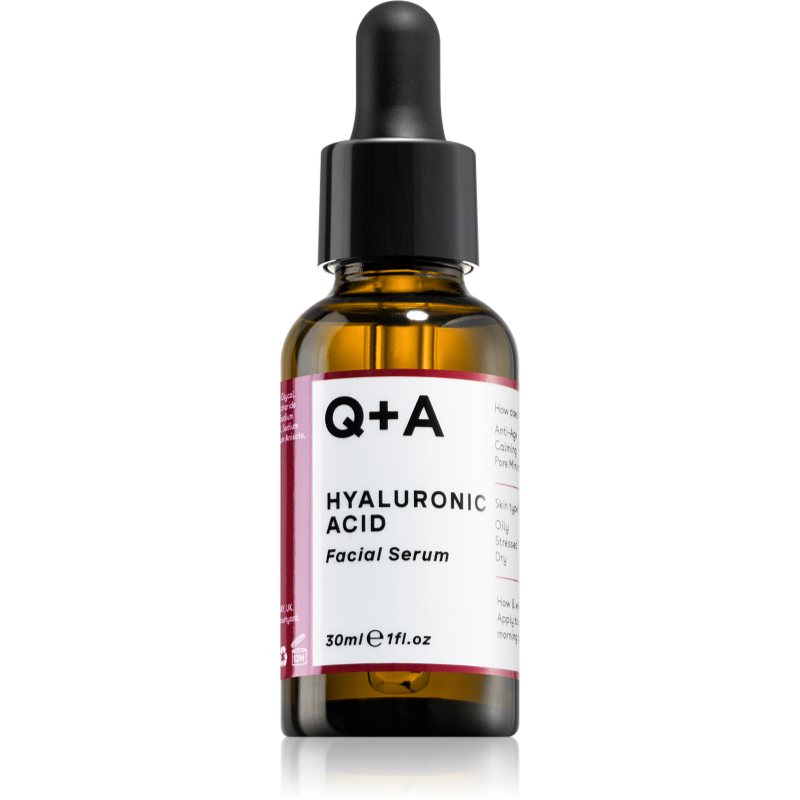 Q+A Hyaluronic Acid drėkinamasis veido serumas su hialurono rūgštimi 30 ml