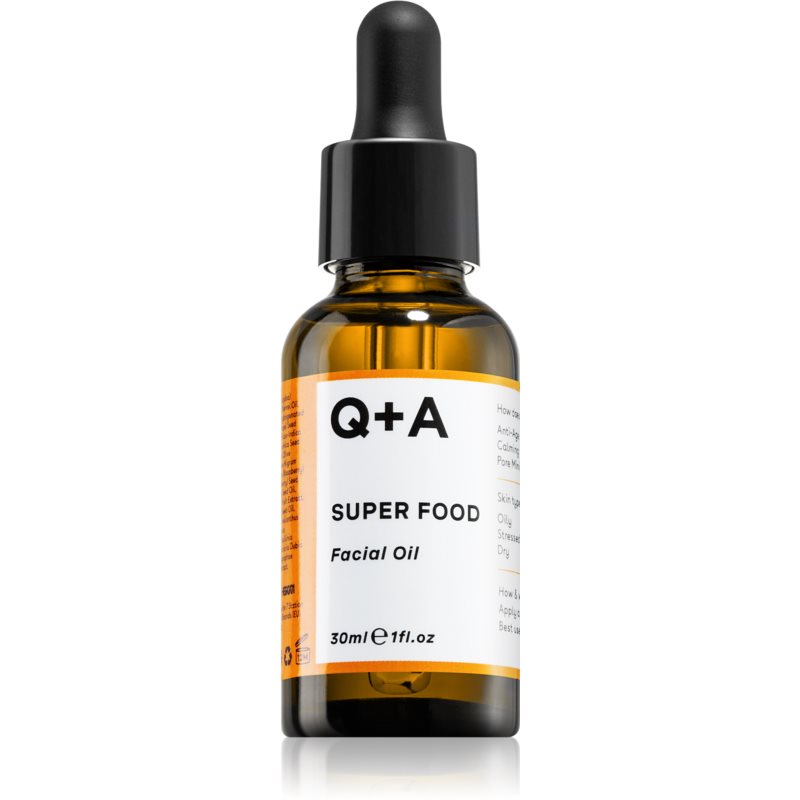 Q+A Super Food dieniniai ir naktiniai antioksidaciniai veido aliejai 30 ml