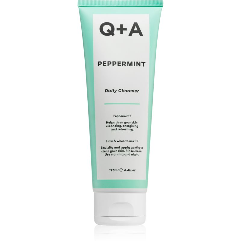 Q+A Peppermint drėkinamasis valomasis gelis su pipirmėtėmis 125 ml