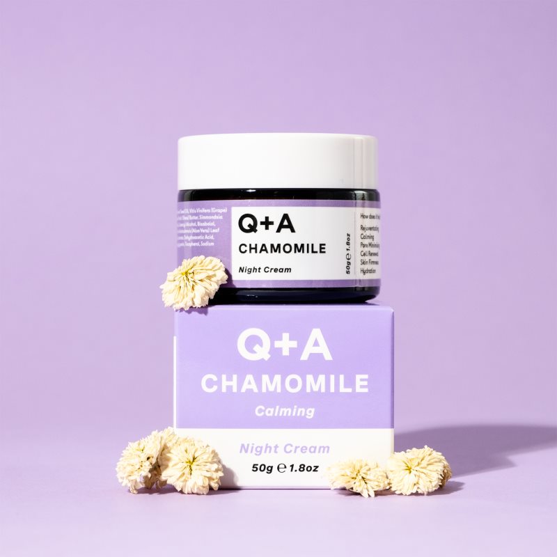 Q+A Chamomile нічний заспокоюючий крем з екстрактом ромашки 50 гр