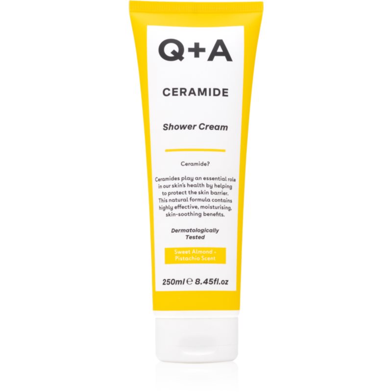 Q+A Q+A Ceramide krémtusfürdő a bőrgát erősítésére illatok Sweet Almond + Pistachio 250 ml